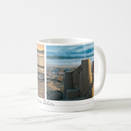 エレガントシンプルミニマルScriptのパーソナライズされた写真 コーヒーマグカップ (正面右)