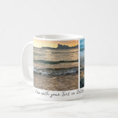 エレガントシンプルミニマルScriptのパーソナライズされた写真 コーヒーマグカップ (正面左)