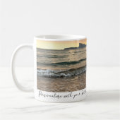 エレガントシンプルミニマルScriptのパーソナライズされた写真 コーヒーマグカップ (左)