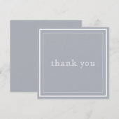 エレガントシンプルモダンシルバーパール サンキューカード (正面/裏面)