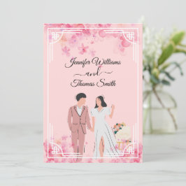 エレガントシンプルモダンスタイリッシュ予算結婚の 招待状