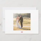 エレガントシンプルモダンタイポグラフィ2写真結婚s サンキューカード (裏面)