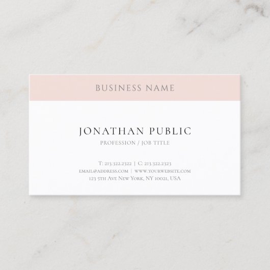 エレガントシンプルモダンテンプレートトレンディープロフェッショナル 名刺 (正面)