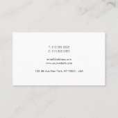 エレガントシンプルモダンテンプレートパーソナライズされた 名刺 (裏面)