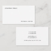 エレガントシンプルモダンテンプレートパーソナライズされた 名刺 (正面/裏面)