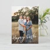 エレガントシンプルモダンハッピーイースター写真 カード (スタンド正面)