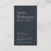 エレガントシンプルモダンプロフェッショナルスタイリッシュ 名刺 (裏面)