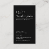 エレガントシンプルモダンプロフェッショナルスタイリッシュ 名刺 (裏面)