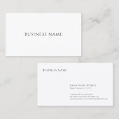 エレガントシンプルモダンプロフェッショナルミニマルプレーン 名刺 (正面/裏面)