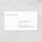 エレガントシンプルモダンプロフェッショナルミニマルプレーン 名刺 (裏面)