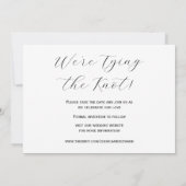 エレガントシンプルモダンミニマルScript Photo Black 招待状 (裏面)