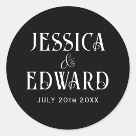 エレガントシンプルモダンミニマルScript Photo Chic ラウンドシール