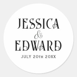 エレガントシンプルモダンミニマルScript Photo Chic ラウンドシール