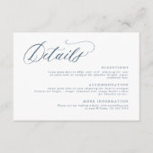 エレガントシンプルモダンミニマ結婚リスト詳細 エンクロージャーカード (正面)