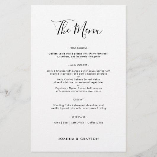 エレガントシンプルモダンミニマ結婚リスト (正面)