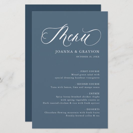 エレガントシンプルモダンミニマ結婚リスト (正面/裏面)