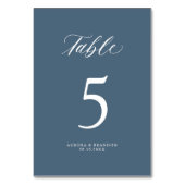 エレガントシンプルモダンミニマ結婚リスト テーブルナンバー (裏面)