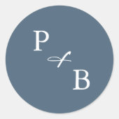 エレガントシンプルモダンミニマ結婚リスト ラウンドシール (正面)