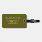 エレガントシンプルモダンモノグラムのの ラゲッジタグ (裏面横)