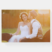 エレガントシンプルモダンモノグラム3枚結婚の写真 ゲストブック (裏面)