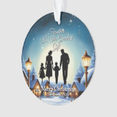 エレガントシンプルモダンヴィンテージ家族クリスマス オーナメント (正面)