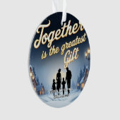 エレガントシンプルモダンヴィンテージ家族クリスマス オーナメント (正面)