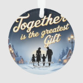 エレガントシンプルモダンヴィンテージ家族クリスマス オーナメント (裏面)