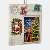 エレガントシンプルモダンヴィンテージ家族クリスマス セラミックオーナメント (右)
