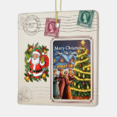 エレガントシンプルモダンヴィンテージ家族クリスマス セラミックオーナメント (左)
