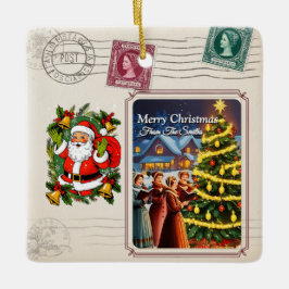 エレガントシンプルモダンヴィンテージ家族クリスマス セラミックオーナメント