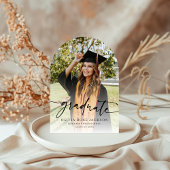 エレガントシンプルモダン写真の卒業 招待状