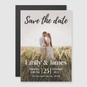 エレガントシンプルモダン写真の結婚式 (正面/裏面)