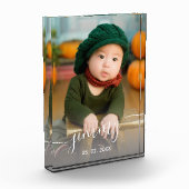 エレガントシンプルモダン名前をカスタムする写真 フォトブロック (左)