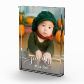 エレガントシンプルモダン名前をカスタムする写真 フォトブロック (右)