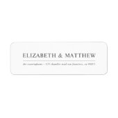 エレガントシンプルモダン差出人住所 ラベル (正面)