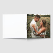 エレガントシンプルモダン書結婚の写真 ゲストブック (全面)