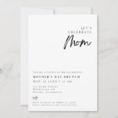 エレガントシンプルモダン母の日ブランチ 招待状 (正面)