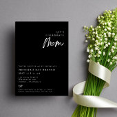 エレガントシンプルモダン母の日ブランチ 招待状