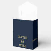 エレガントシンプルモダン海軍金ゴールド葉ズ・ フェイバーボックス (オープン)