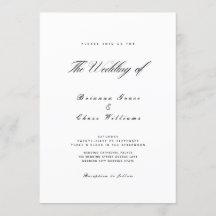 エレガントシンプルモダン白黒結婚ズ