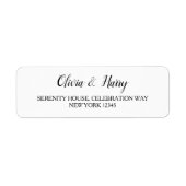 エレガントシンプルモダン結婚差出人住所ラベル ラベル (正面)