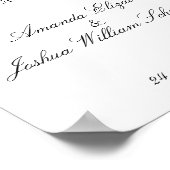 エレガントシンプルモダン結婚歓迎サイン ポスター (角)