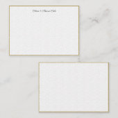 エレガントシンプルモダン金ゴールド調結婚査のカップル ノートカード (正面/裏面)