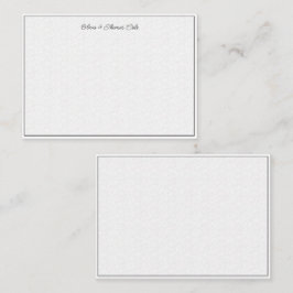 エレガントシンプルモダンTexture Wave結婚カップル ノートカード