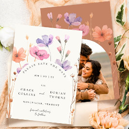 エレガントシンプルモチャムース素朴ニュートラル結婚ズ セーブザデート