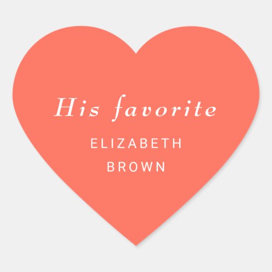 エレガントシンプルモノグラムのネオン結婚フレア ハートシール (正面)