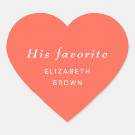 エレガントシンプルモノグラムのネオン結婚フレア ハートシール