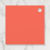 エレガントシンプルモノグラムのネオン結婚フレア フェイバータグ (裏面)