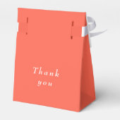 エレガントシンプルモノグラムのネオン結婚フレア フェイバーボックス (裏面サイド)