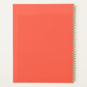 エレガントシンプルモノグラムのネオン結婚フレア プランナー手帳 (裏面)